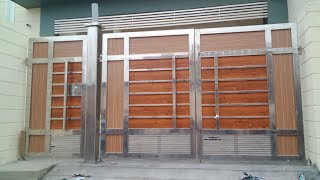 Steel ke Gate  How to Install acp sheet on modular Steel Gate [upl. by Okuy]