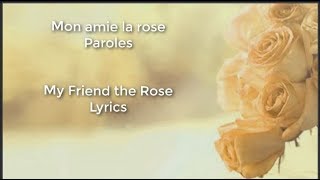 mon amie la rose Françoise Hardy  French amp English Lyrics [upl. by Buseck]