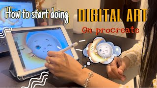 How to use procreate for beginners Using procreate for the first time [upl. by Yanehs294]
