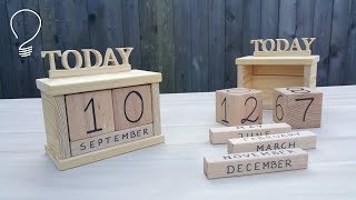 Wooden Perpetual Calendar  How Does it Work [upl. by Najib]