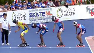 JUNIOR Men 500M  Final  Speed Skating  World Championships 2018  Heerde [upl. by Annaeed]