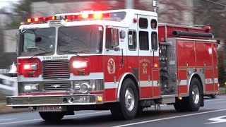 West Reading Fire Department Engine 64 Responding 122721 [upl. by Desma]