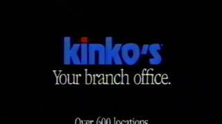 1992 Kinkos copies quotYour Branch Officequot TV Commercial [upl. by Ellehcsar]