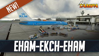 MSFS LIVE  NEW FlyTampa Amsterdam EHAM  Real World KLM OPS  Amsterdam to Copenhagen [upl. by Leahkim]