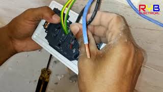 power socket installation and power socket outlet connection [upl. by Ynitsed469]