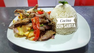 tutorial como preparar lomo saltado de carne CASERO Y PERUANO [upl. by Obara]