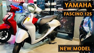 Yamaha Fascino 125 Fi Hybrid 2024  Detailed Review  Price And Features [upl. by Heshum]