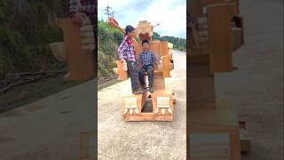 Handmade wooden robot shorts ytshorts [upl. by Gorlicki638]