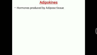 Adipokines [upl. by Crabb]