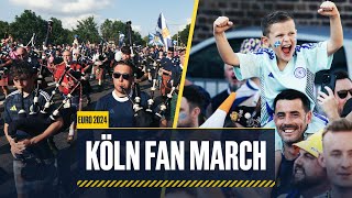 Scotland Fans March through Köln before Scotland v Switzerland  EURO 2024 [upl. by Anirav759]