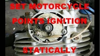 How to set a Motorcycle Points Ignition Statically [upl. by Niehaus406]