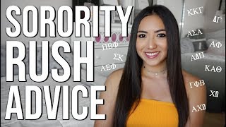 SORORITY RECRUITMENT TIPS AND ADVICE [upl. by Inat]