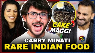 RARE INDIAN STREET FOODYUMMYY🤤 CARRYMINATI  REACTION [upl. by Eduardo]