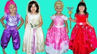 50 Halloween Costumes Disney Princess Kids Costume Runway Show Anna Queen Elsa [upl. by Luttrell596]