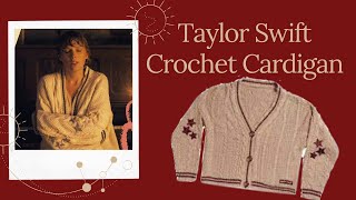 Crochet Taylor Swifts Cardigan RED  FOLKLORE Step By Step Tutorial [upl. by Ordisy]