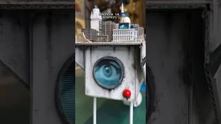 Making a miniature 1984 themed city miniature 1984 city shortsart watchingyou [upl. by Ssilem]