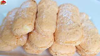 How to Make Easy Ladyfingers  Savoiardi  biscuits at home ll homemade ladyfingers [upl. by Herstein]