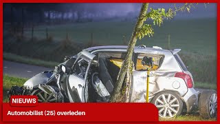 Automobilist 25 overleden bij ongeval [upl. by Iggam]