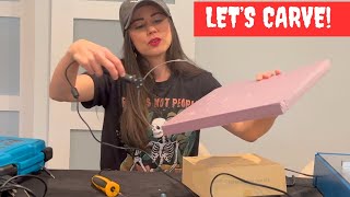 Tools Tutorial  Tips for Creating Styrofoam Platforms for your Halloween and Christmas Villages [upl. by Herbst]