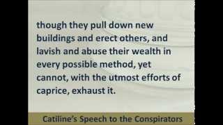 Catiline’s Speech to the Conspirators  63 BC Hear and Read his Plan to Overthrow Cicero and Rome [upl. by Aimat]