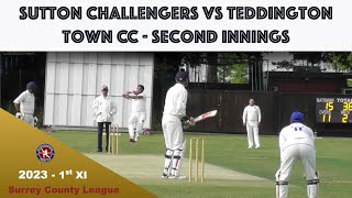 Surrey County League  Div2 Teddington town CC vs Sutton Challengers CC 1st XI  Second Innings [upl. by Izaak561]