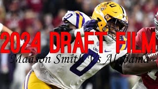 LSU DT Maason Smith Vs Alabama All Pass Rushes [upl. by Tnemelc222]