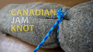 How to tie a CANADIAN JAM KNOT Arbor Knot  PARACORD CAMPING KNOTS [upl. by Aldos]