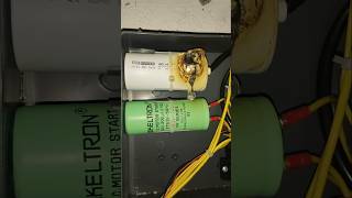 కెపాసిటర్ బర్నింగ్ motor starter capacitor burning problem  shorts trending electrical current [upl. by Rosco]