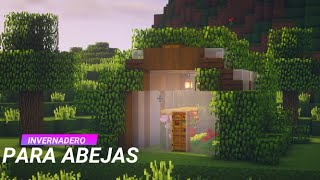 COMO HACER UN INVERNADERO PARA ABEJAS EN MINECRAFT FACIL Y RAPIDO❤️✅ [upl. by Valerle]