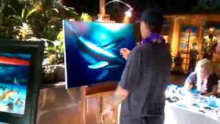 Wyland painting at Disneys Polynesian Resort [upl. by Jacobson]