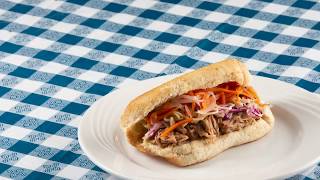 Schwans Chef Collective Pulled Pork Sandwich with Asian Slaw [upl. by Connelley571]