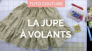 Comment coudre une jupe à volants accolés  Tuto couture facile [upl. by Soelch]