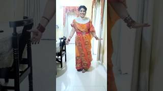 Traditional Bengali saree with western fusion style shorts trending [upl. by Eadwine]