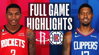 ROCKETS at CLIPPERS  NBA FULL GAME HIGHLIGHTS  October 31 2022 [upl. by Neersin661]