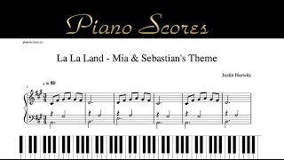 La La Land  Mia amp Sebastians Theme  Easy Piano Version  Free PDF Score [upl. by Trent]