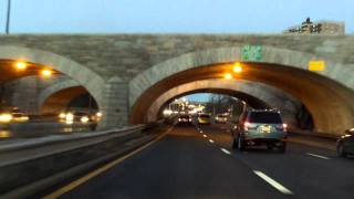 Hutchinson River Parkway Exits 1 to 6 northbound Night [upl. by Air]