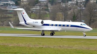 Gulfstream G450 TCNKA TakeOff at Bern [upl. by Lovich]