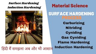 Surface hardening process amp types case hardening Carburizing nitriding Cyninding etc Hindi [upl. by Assirahc295]