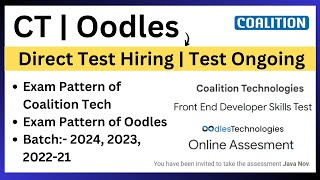 Coalition Technologies Direct Test Hiring  Exam Pattern  Oodles Hiring Exam Pattern 2024 202321 [upl. by Adriane]