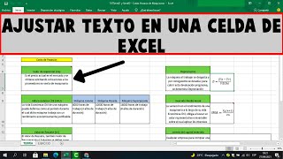 ✅ AJUSTAR TEXTO EN UNA CELDA DE EXCEL  JUSTIFICAR TEXTO [upl. by Rentschler]