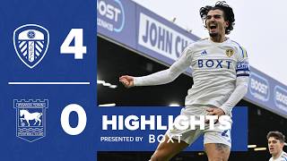 Highlights  Leeds United 40 Ipswich Town  HUGE WIN with goals from Summerville Piroe amp Struijk [upl. by Notniuq]