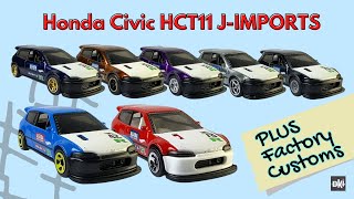 Diecast Kid Inside Honda Civic JImports and Factory Customs [upl. by Lledniw]