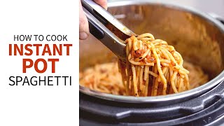 Instant Pot Spaghetti with or without meat  How to Cook Spaghetti in the Pressure Cooker [upl. by Hatti]