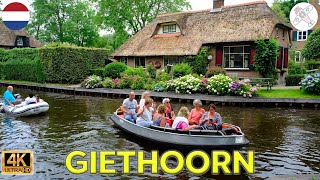 GIETHOORN │NETHERLANDS The Dutch village with no roads only canals bridges and boats Enjoy in 4K [upl. by Kelli]