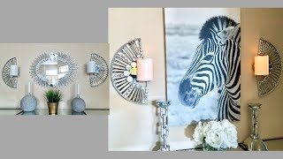 Diy Quick and Easy Wall Decor Set of Mirror  Wall Sconces Simple and Inexpensive [upl. by Parsifal]