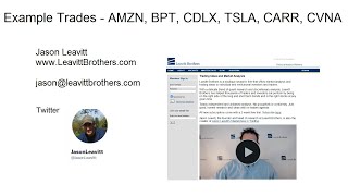 Trade Examples  AMZN BPT CDLX TSLA CARR CVNA [upl. by Theresita]