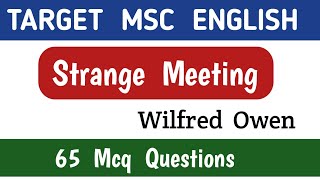 Strange Meeting Mcq Questions [upl. by Ainitsirhc871]