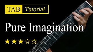 Pure Imagination  Fingerstyle Lesson  TAB [upl. by Kinson]