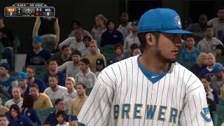 MLB 14 The Show PS4 Miami Marlins Season Game 145 MIA  MIL [upl. by Rodolph]