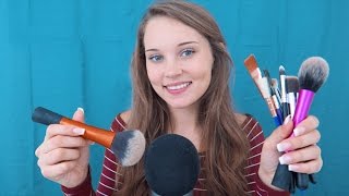 ASMR Brushing the Microphone With Different Brushes [upl. by Noet139]